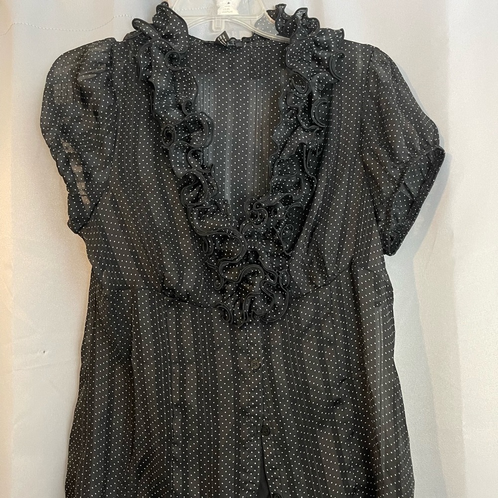 ABG Dotted Black Blouse